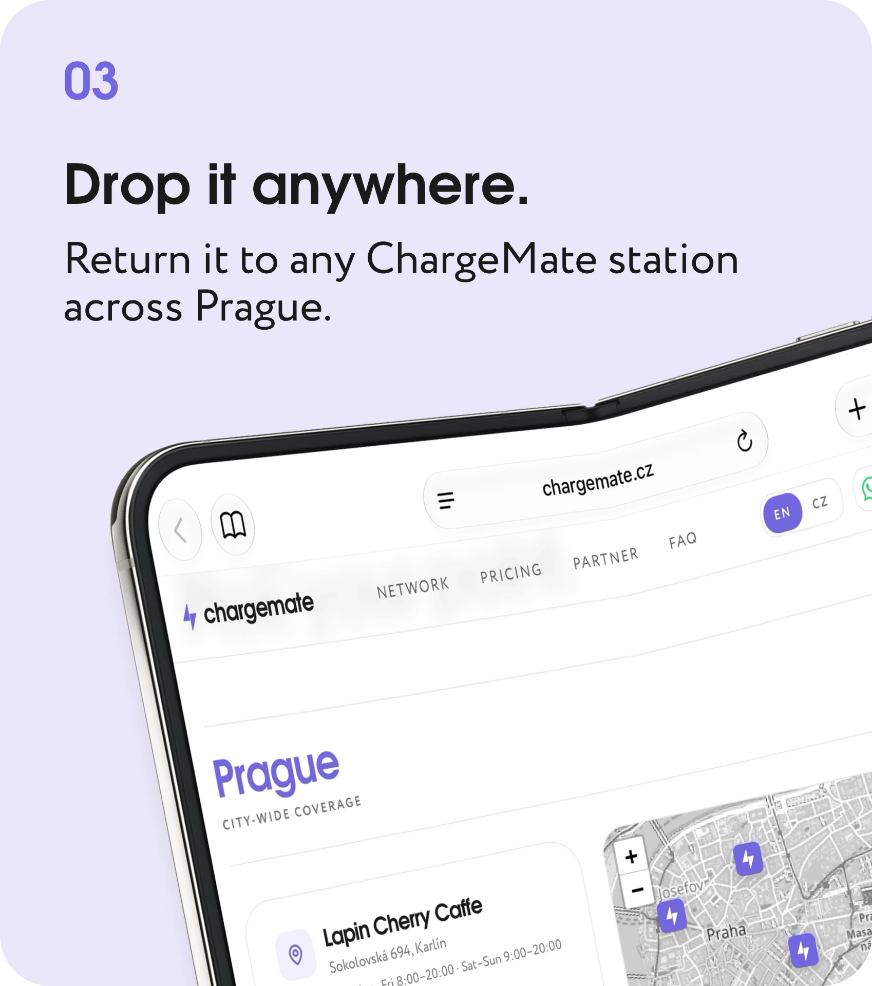 Return the powerbank at any station